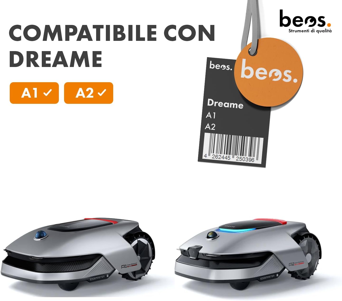 Thumbnail 1 de BEOS dischi di regolazione per robot tosaerba Premium Ø 190 mm – 2 dischi con lame per 6 posizioni, per Dreame A1 e A2