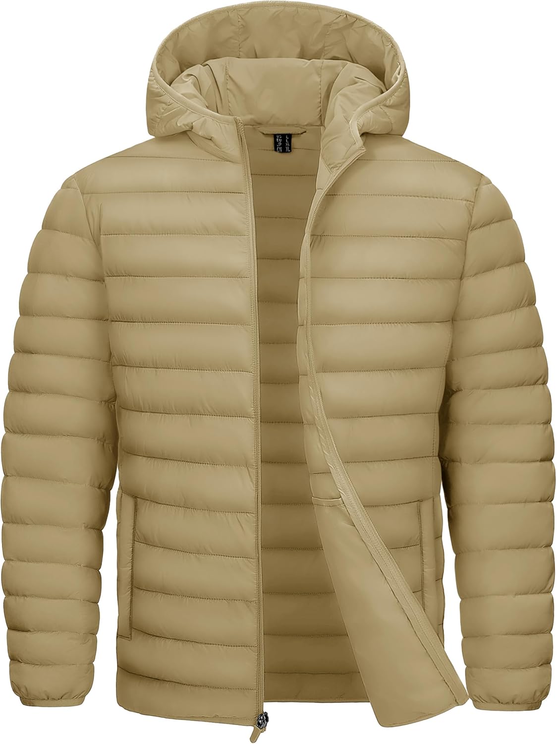 Detalle de TACVASEN Men's Hooded Puffer Jacket, Lightweight Down Alternative Insulation