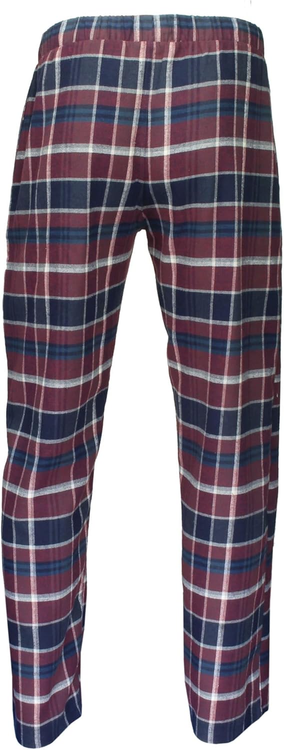 Thumbnail 4 de Xact Mens Soft Flannel Check Long Pyjama Bottoms with Side Pockets (Regular Fit)