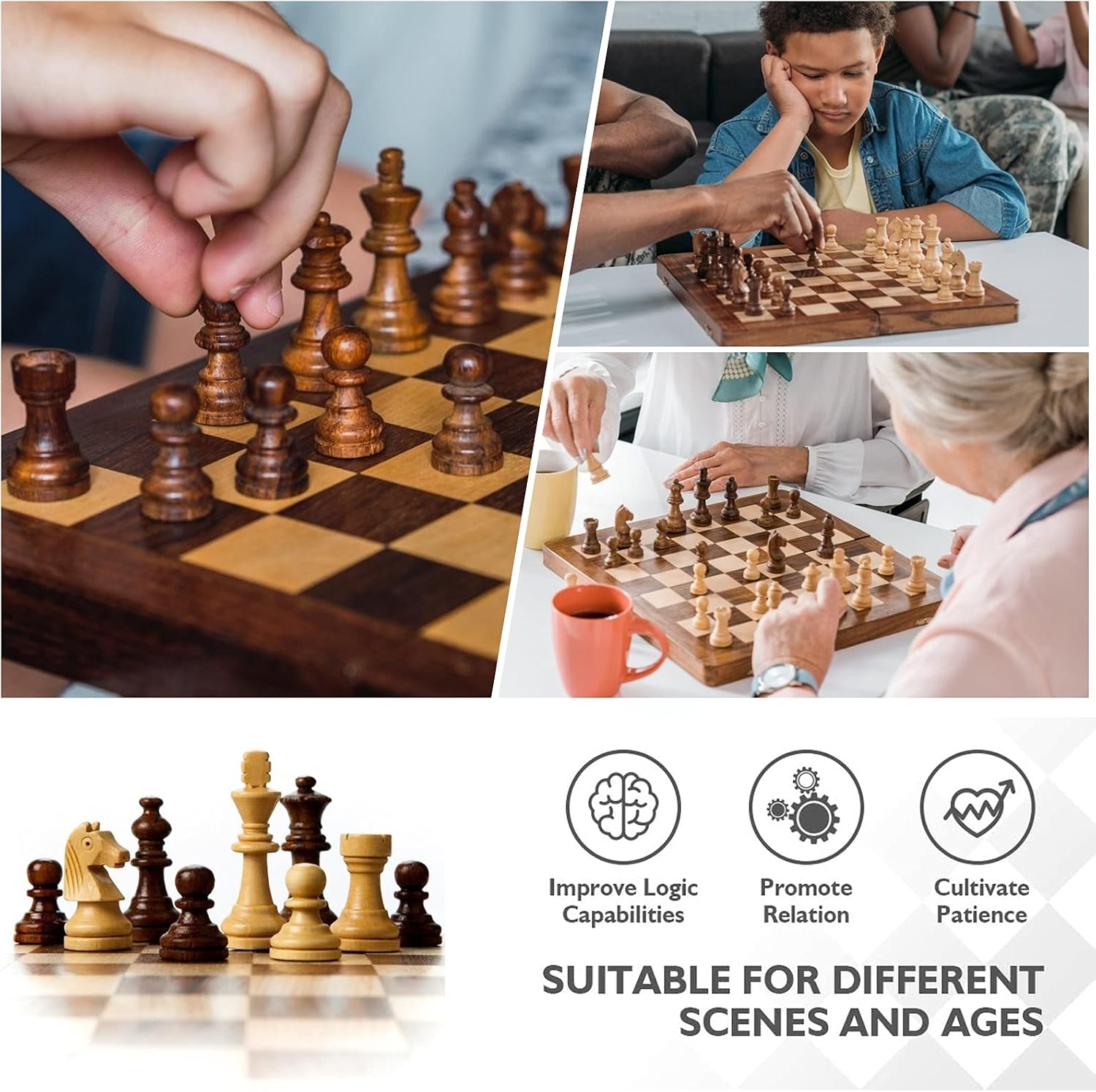 Thumbnail 5 de Jsdoin 3 in 1 Magnetic Chess Set