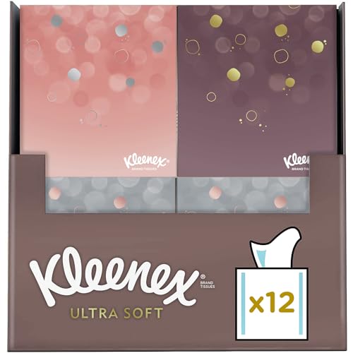 Detalle de KLEENEX Mouchoirs boîte cubique Ultra-soft — 12 boîtes de 48 mouchoirs, doux et soyeux, fabriqué en France