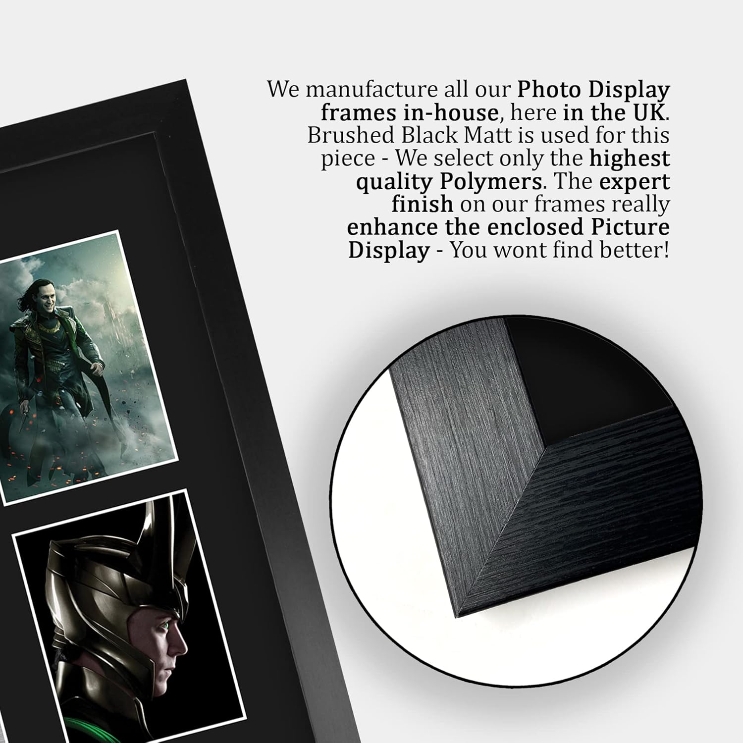 Thumbnail 5 de HWC Trading FR A3 Tom Hiddleston Loki Avengers Printed Signed Autograph Picture Display (A3 Framed)