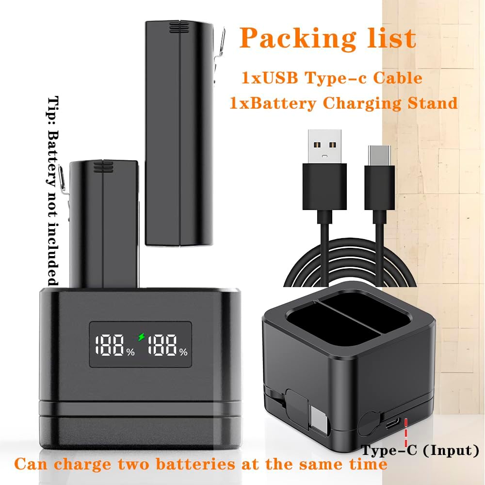 Detalle de LIFEMOI Dual Ring charger with LED 2-bay