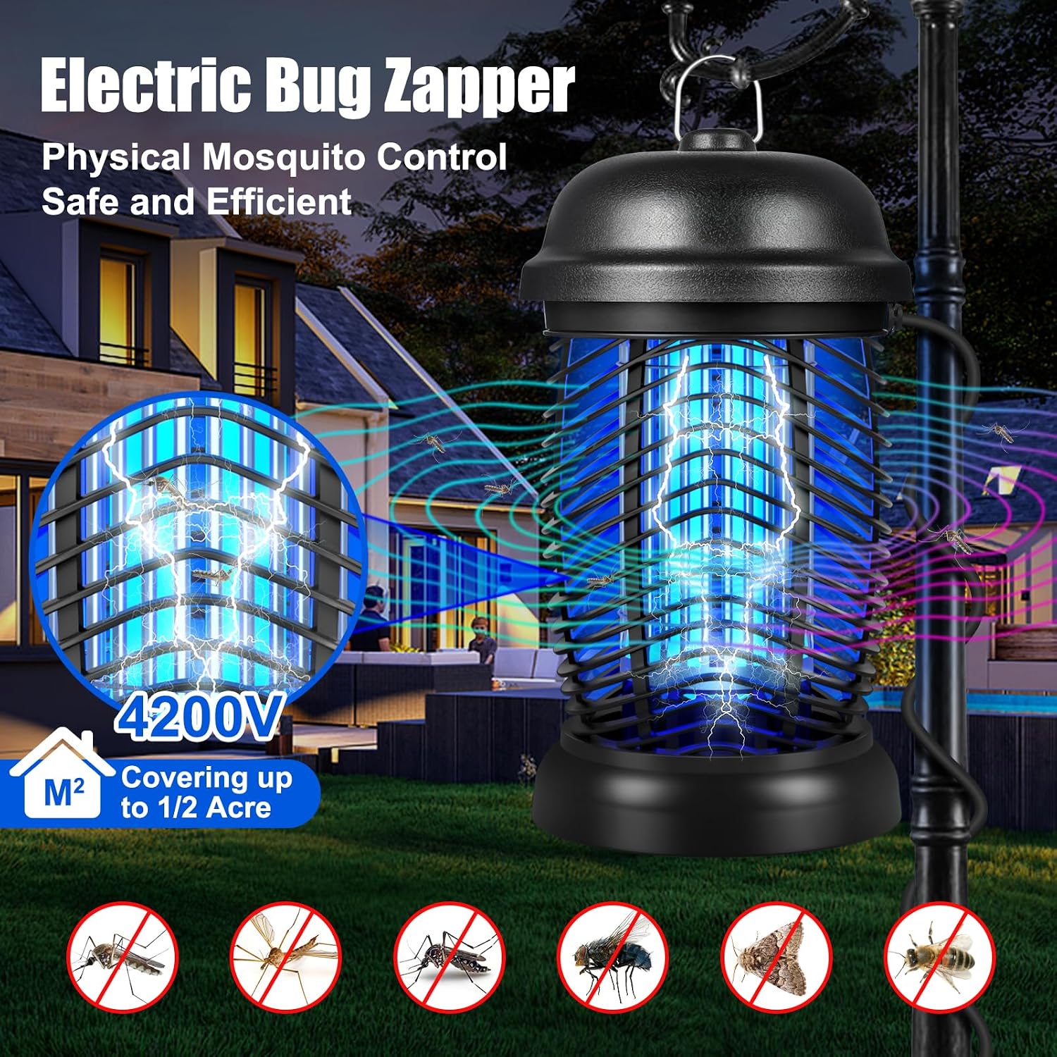 Detalle de Outdoor Bug Zapper 4200V