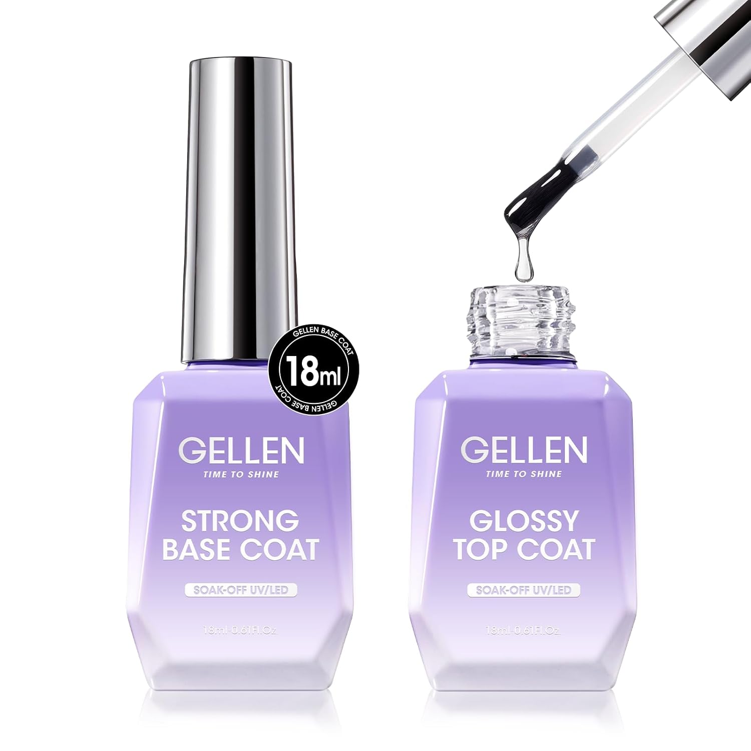 Detalle de GELLEN Gel Top and Base Coat Set, 18ml