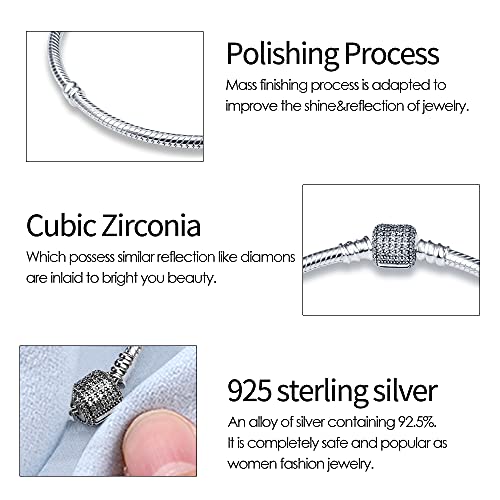 Thumbnail 2 de CQWVB Pulsera de Mujer plata 925 compatible con Pandora – diseño serpiente, elegante y versátil