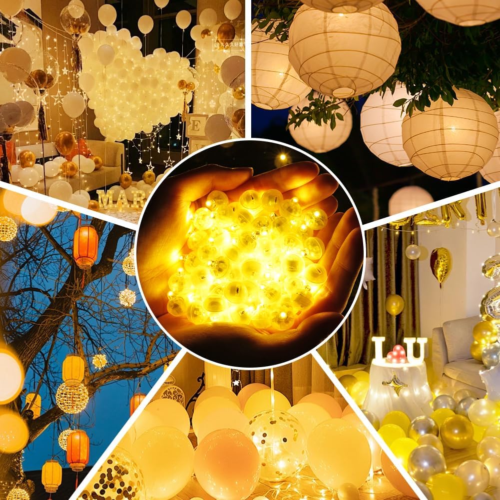 Thumbnail 6 de AUAUY 4789441 mini-ledlampjes, 120 stuks, rond en warmwit