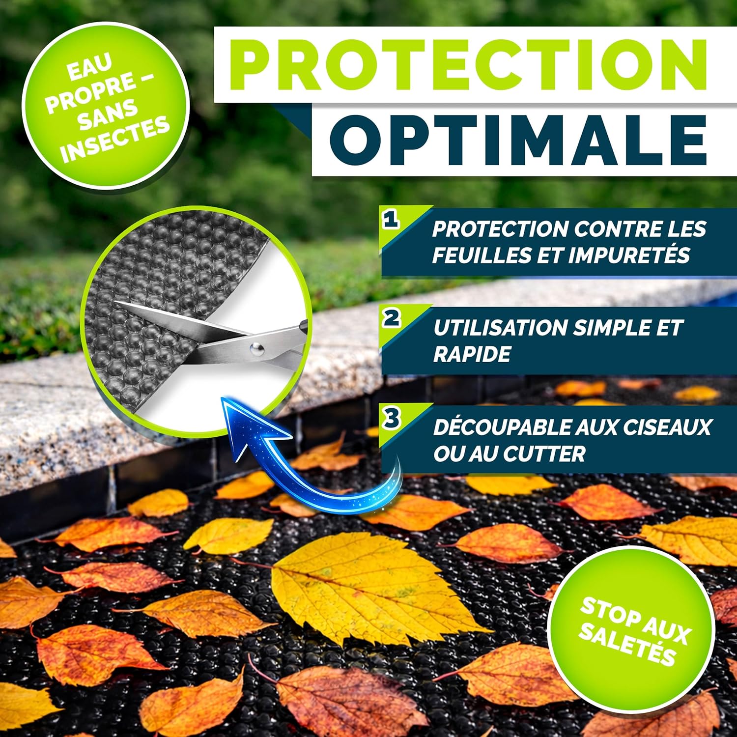 Thumbnail 5 de Bâche à bulles pour piscine tillvex (120 µm) noir, découpe individuelle 800 x 400 cm