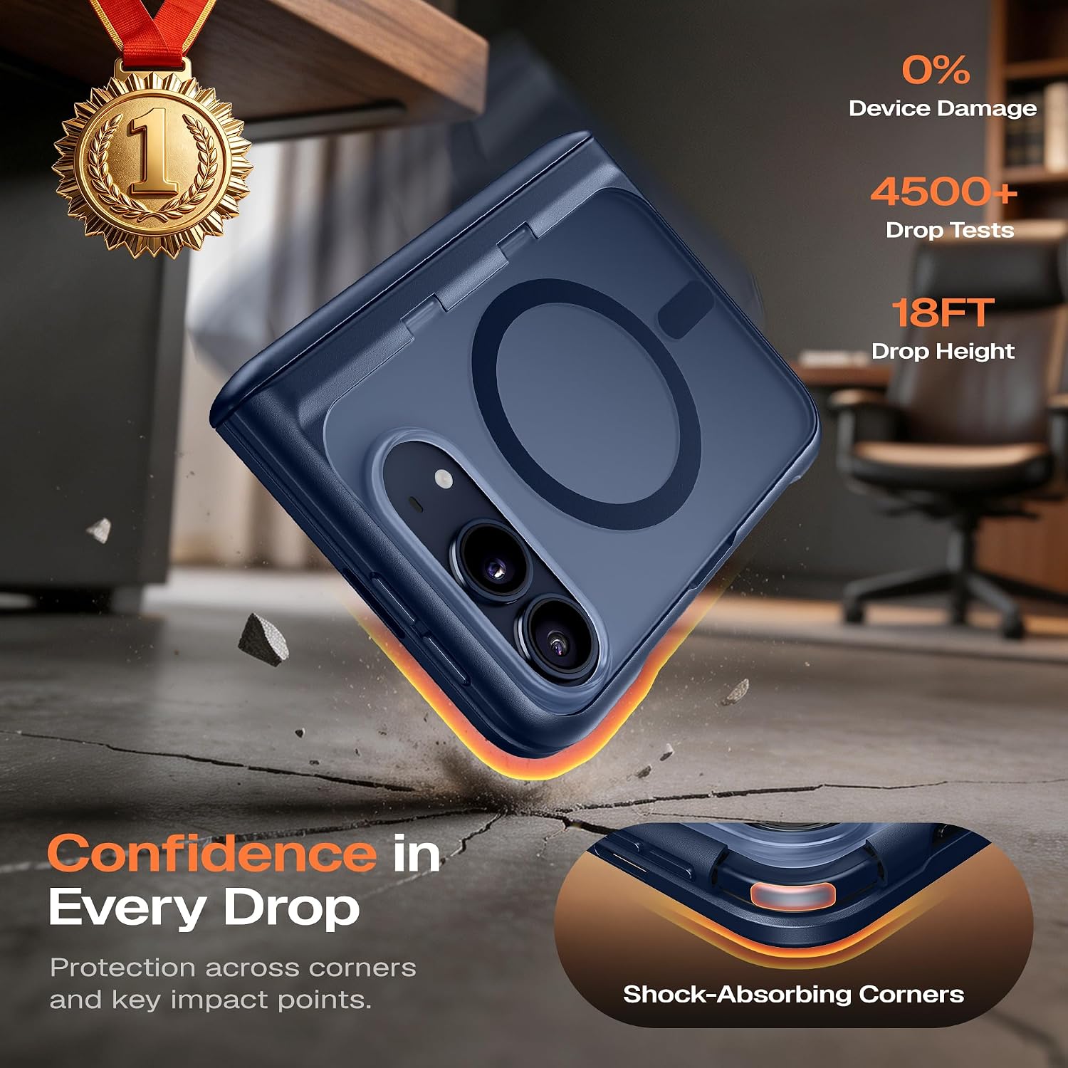 Detalle 1 de MOBOSI iPhone Duo Case with MagSafe, Kickstand and Privacy Screen Protector