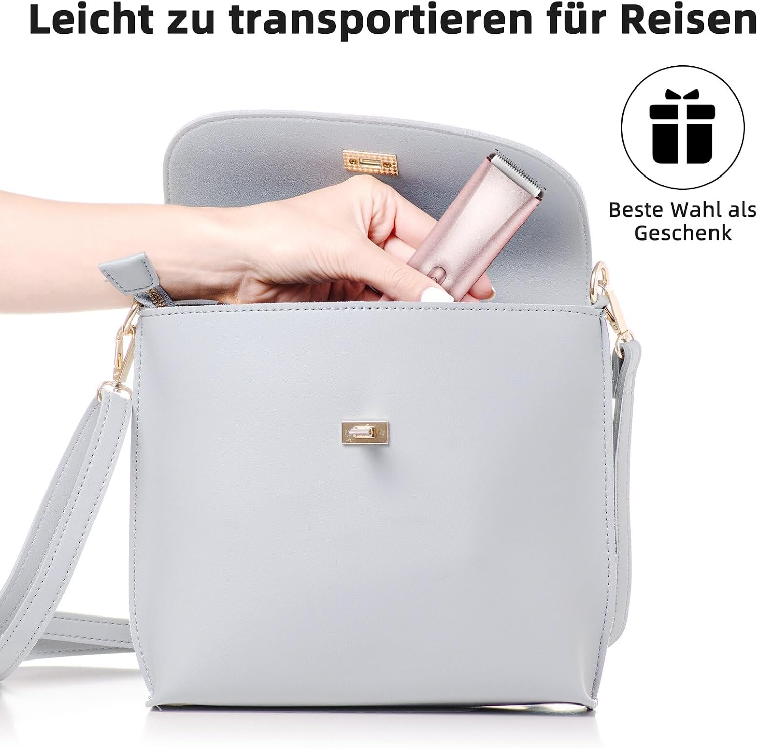 Detalle de Rasierer Damen 2-in-1 Intimrasierer – Nass-Trocken, USB-Aufladung, IPX7