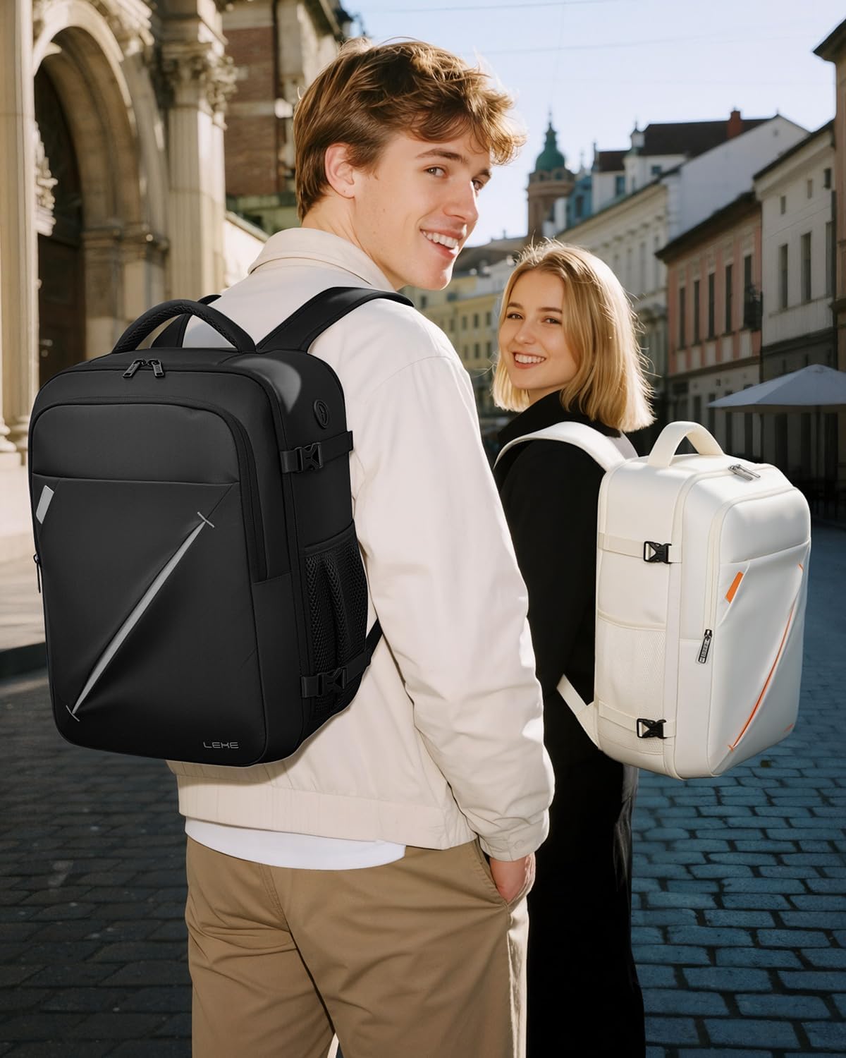 Thumbnail 6 de Lekespring Sac à Dos Cabine 40x30x20 Ryanair – 24–30L extensible, ordinateur, noir