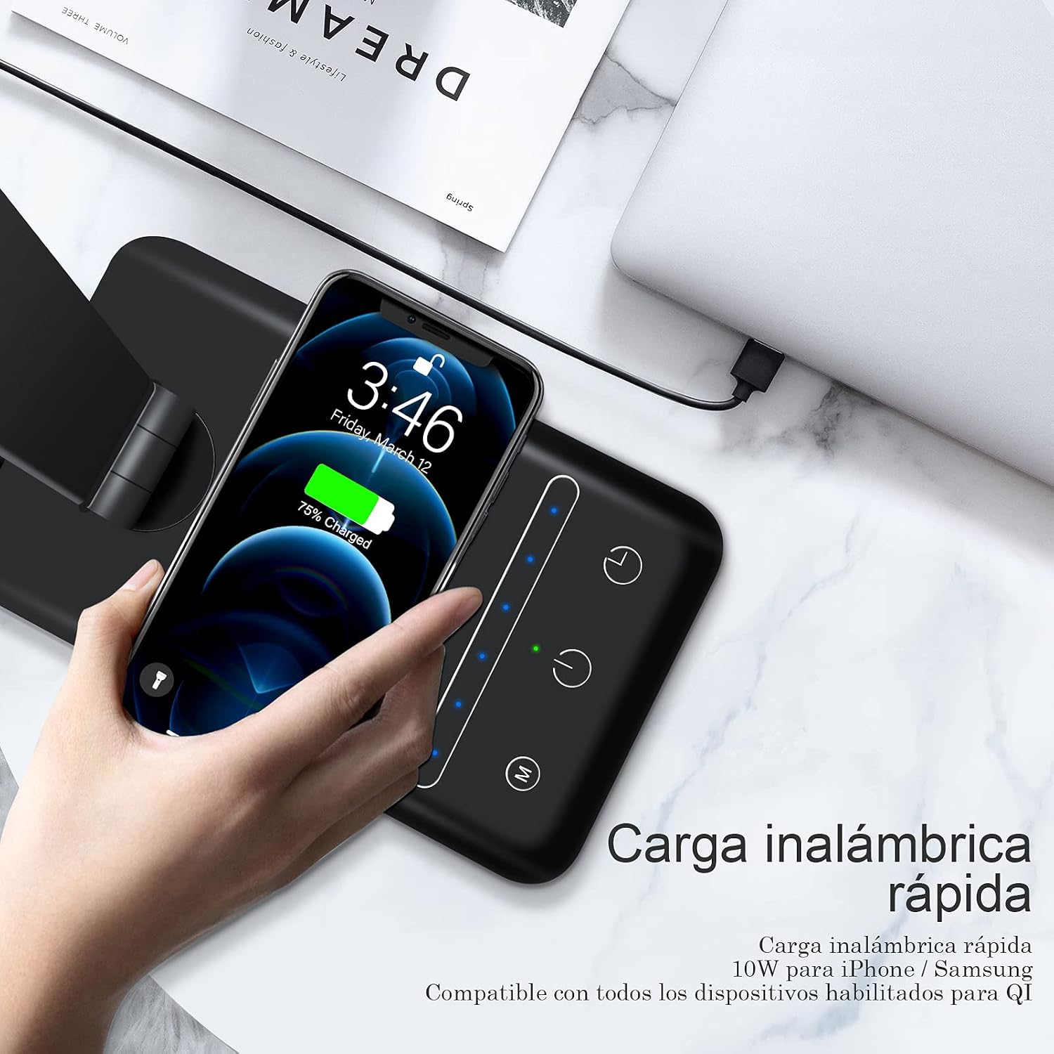 Detalle 2 de oxylops lámpara Led Escritorio 10 niveles