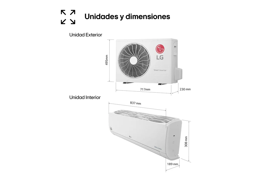 Detalle 1 de LG CONFORT 09CONFWFIX.OUTLET Aire acondicionado 1x1 con bomba de calor