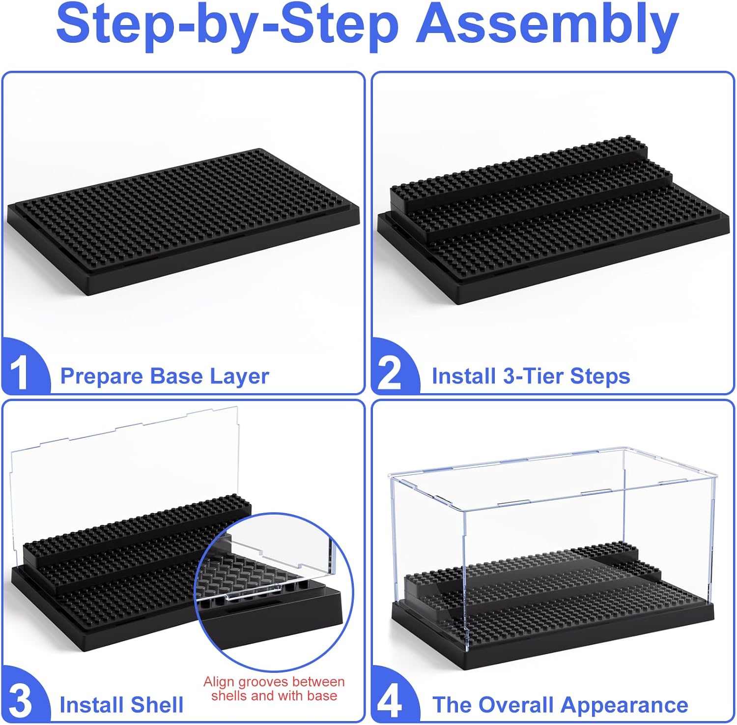 Detalle de Mlikero minifigure display case 10 x 6.1 x 5.4 in