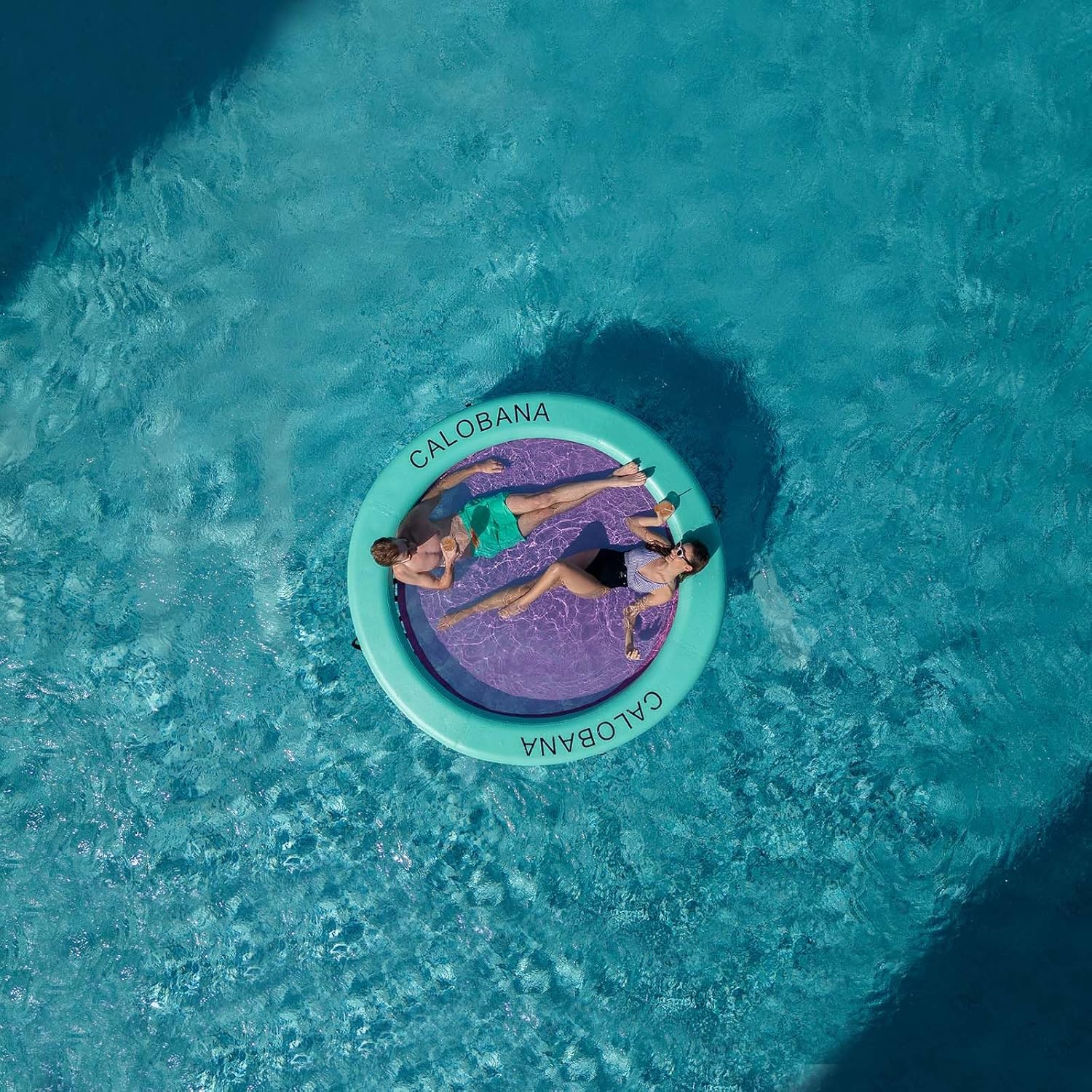 Thumbnail 3 de CALOBANA 10-Foot Round Floating Ring Inflatable Water Hammock for Adults