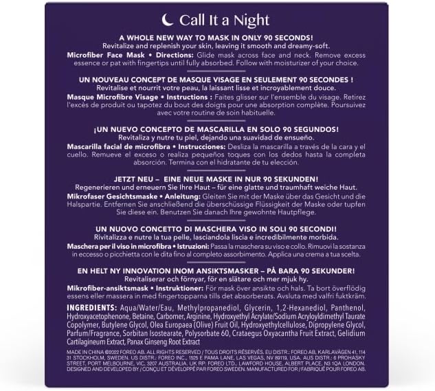 Thumbnail 6 de FOREO Call it a Night UFO Activated Facial Mask 7 Pack – Ginseng & Olive Oil for Dryness and Fine Lines