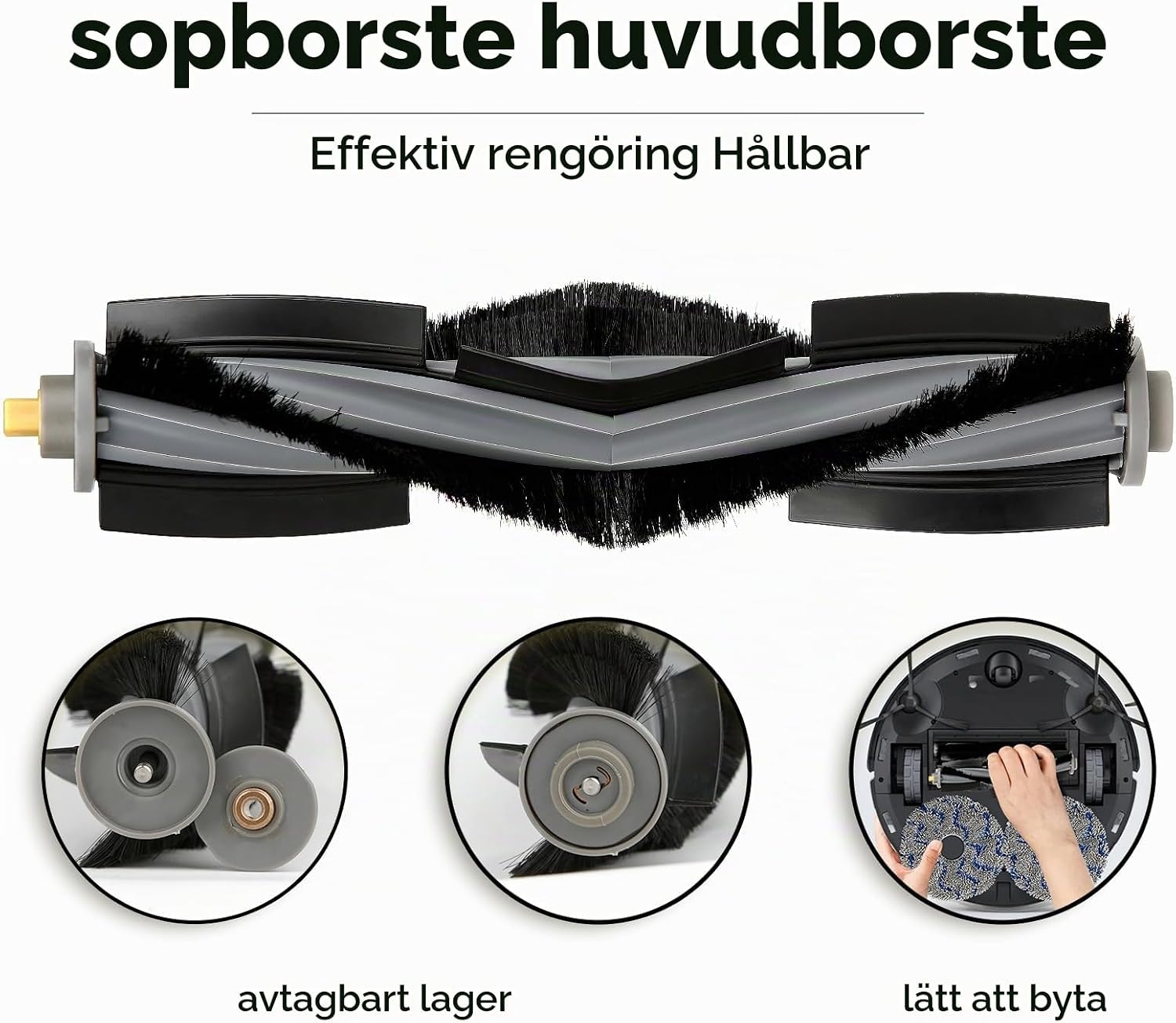 Detalle de COWINORY huvudborstar för DEEBOT X1, T10 och T20, 4-pack