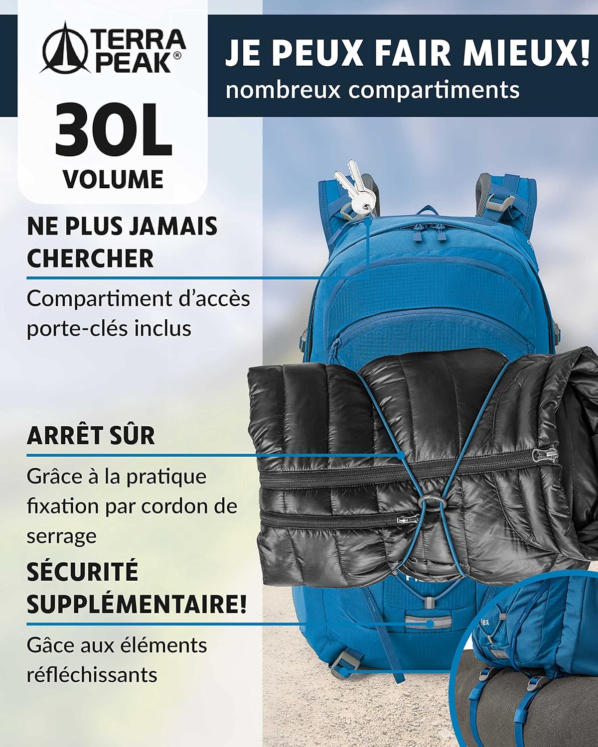 Detalle de Terra Peak FLEX 30 sac randonnée 30 L