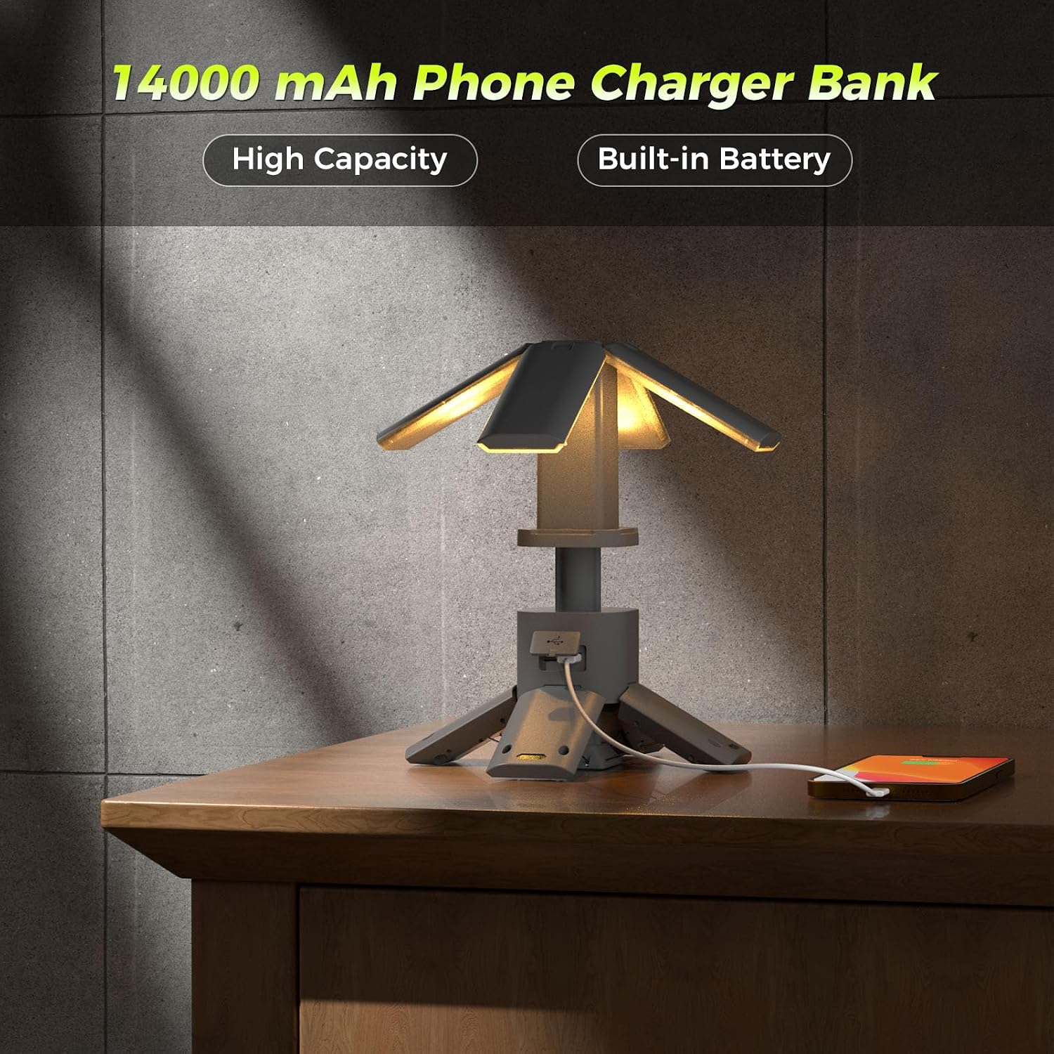 Thumbnail 5 de Telescopic rechargeable camping lights 14000mAh magnetic lantern – Type-C cordless, dimmable, IPX5