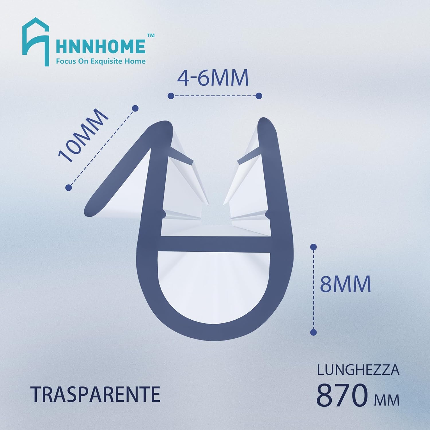 Thumbnail 3 de Hnnhome Guarnizione per schermo protettivo doccia/vasca 870 mm
