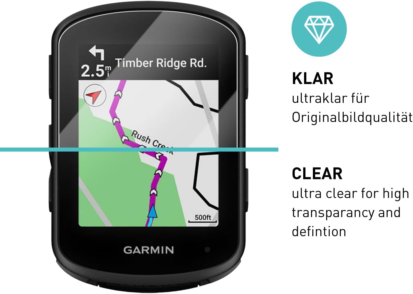 Thumbnail 1 de SmarTect Garmin Edge 540/840 Screen Protector, 3-Pack 9H Tempered Glass
