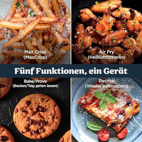 Thumbnail 7 de Ninja CRISPi PRO XL Glas-Heißluftfritteuse (Air-Fryer) Weiß AS090EUWH – 5,7 L, PFAS-frei