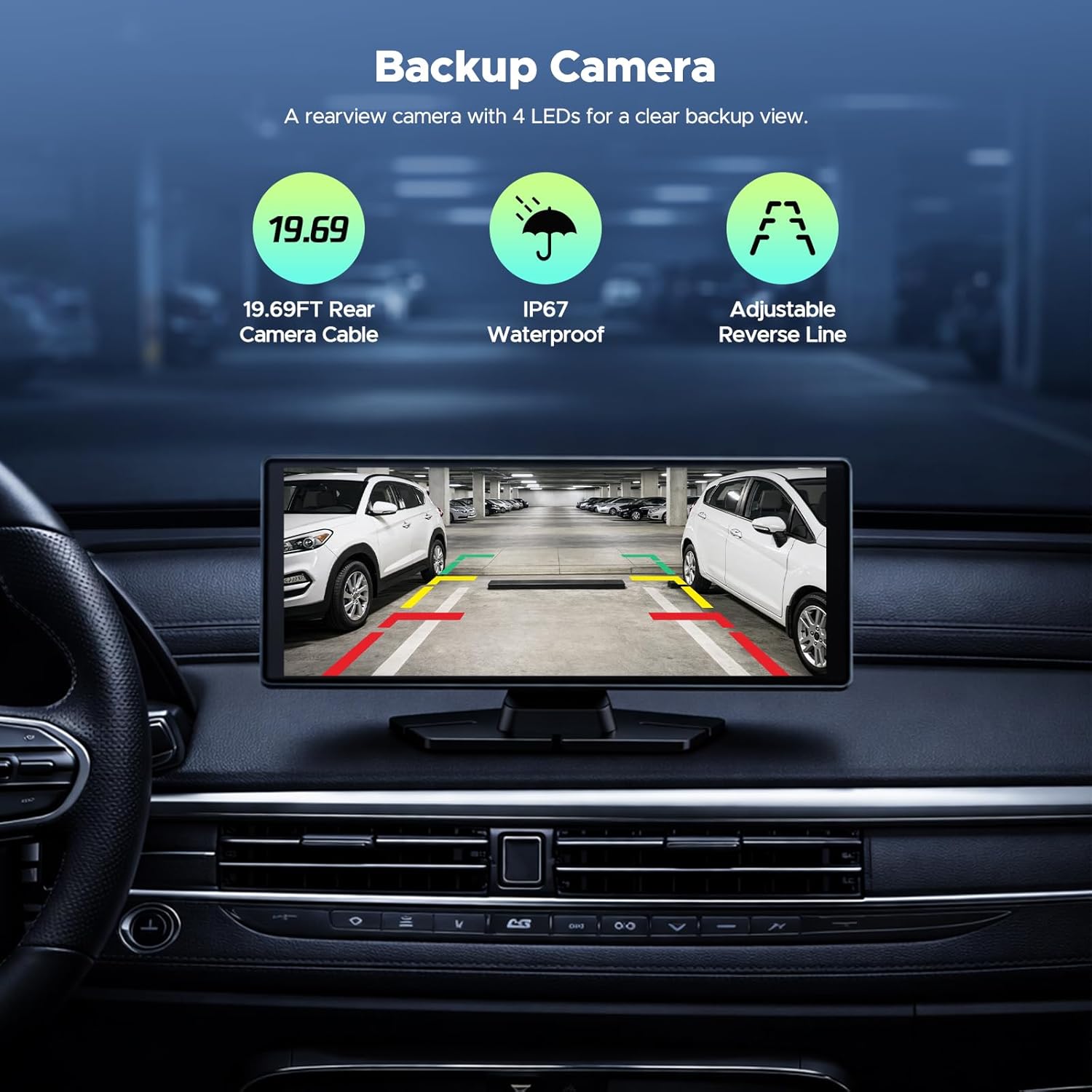 Thumbnail 6 de LAMTTO 9.26" Wireless CarPlay Screen: CarPlay, Android Auto, 1600x600 IPS Display