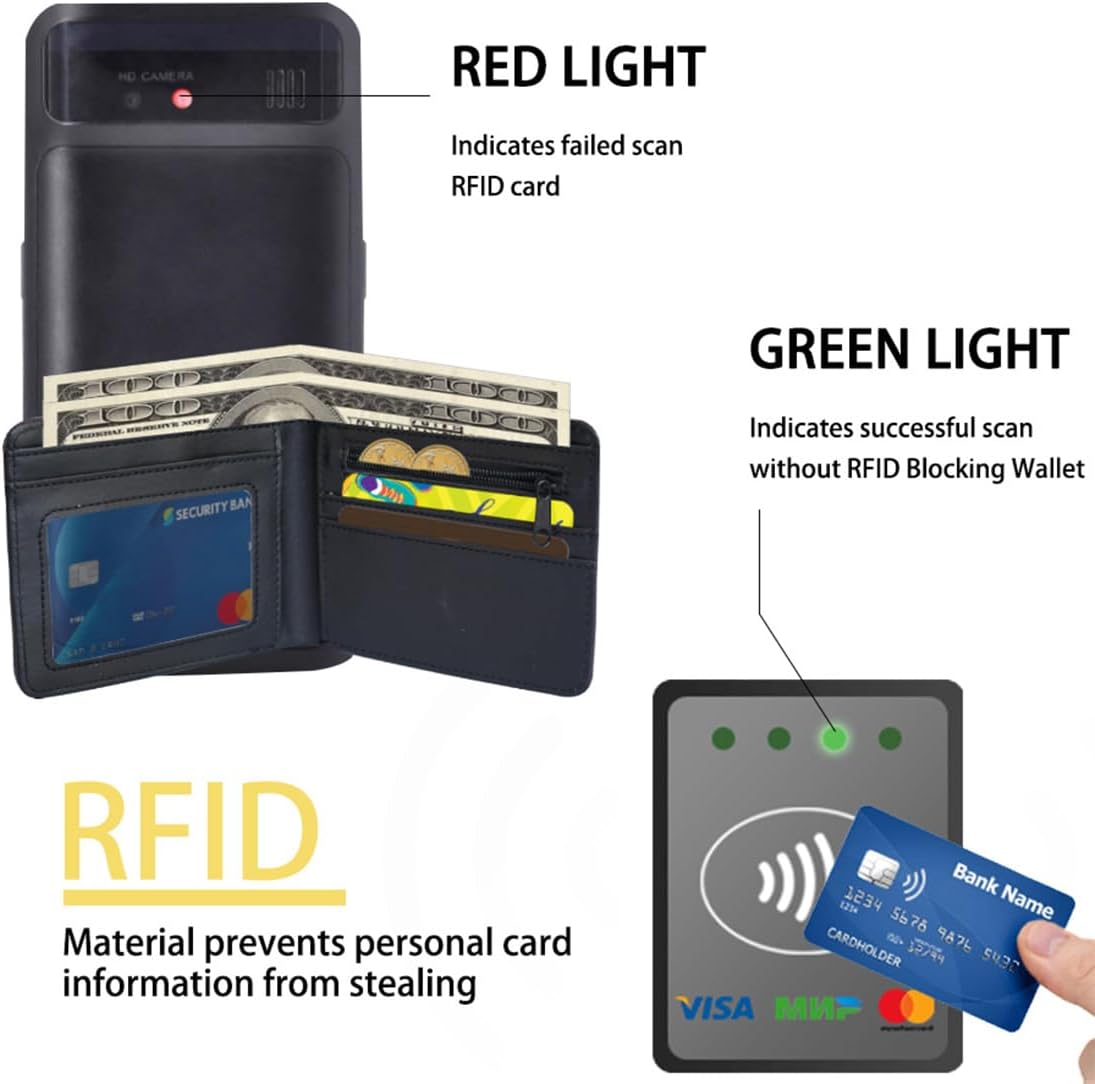 Detalle de Sundee Bi-Fold Wallet for Men and Teen Boys – Gamepad Blue Leather Purse