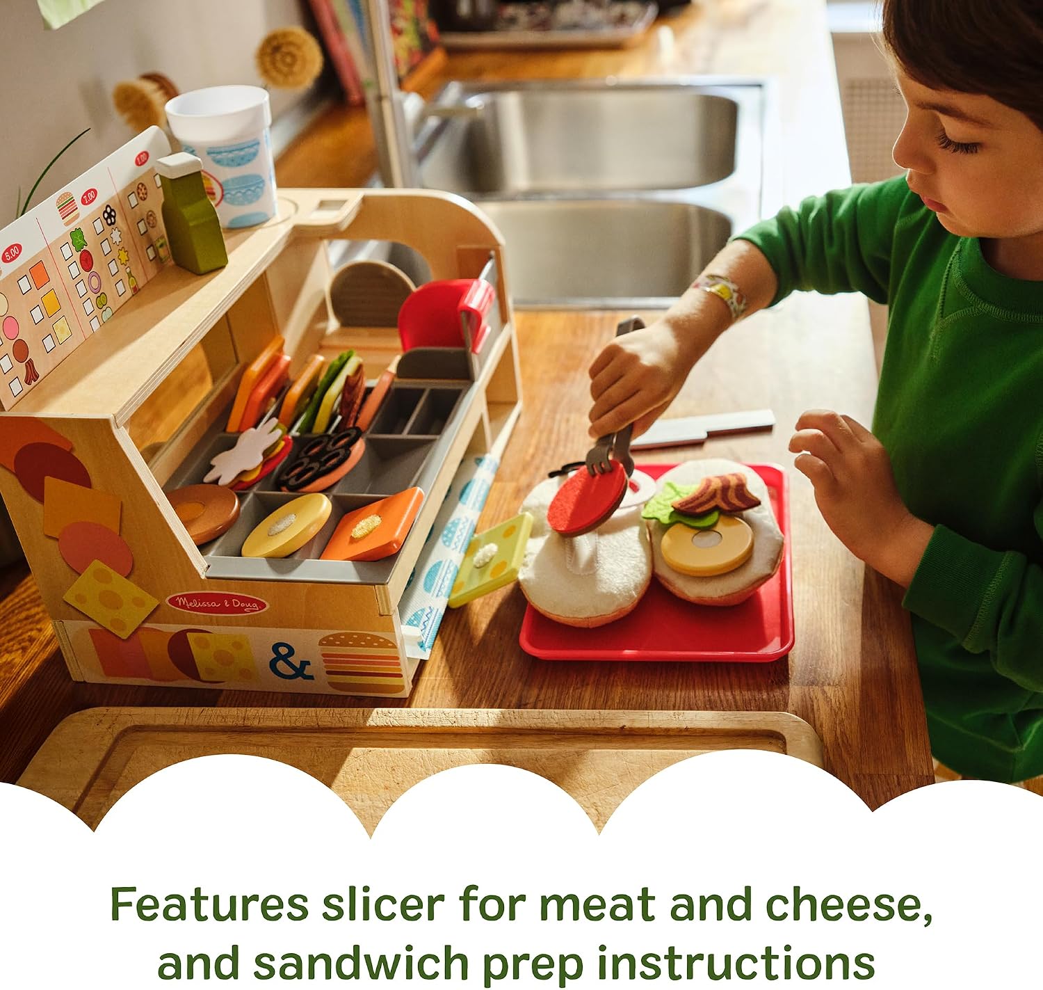 Thumbnail 2 de Melissa & Doug Slice-Stack-Serve Sandwich Counter