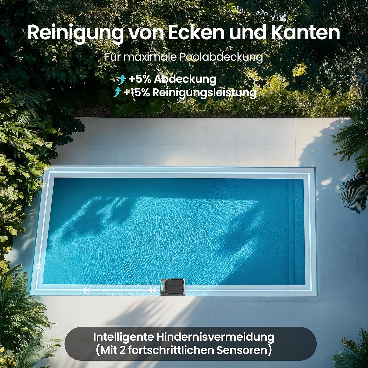 Detalle 2 de AIPER EcoSurfer S2: Solarer Pool-Skimmer-Roboter mit App-Steuerung