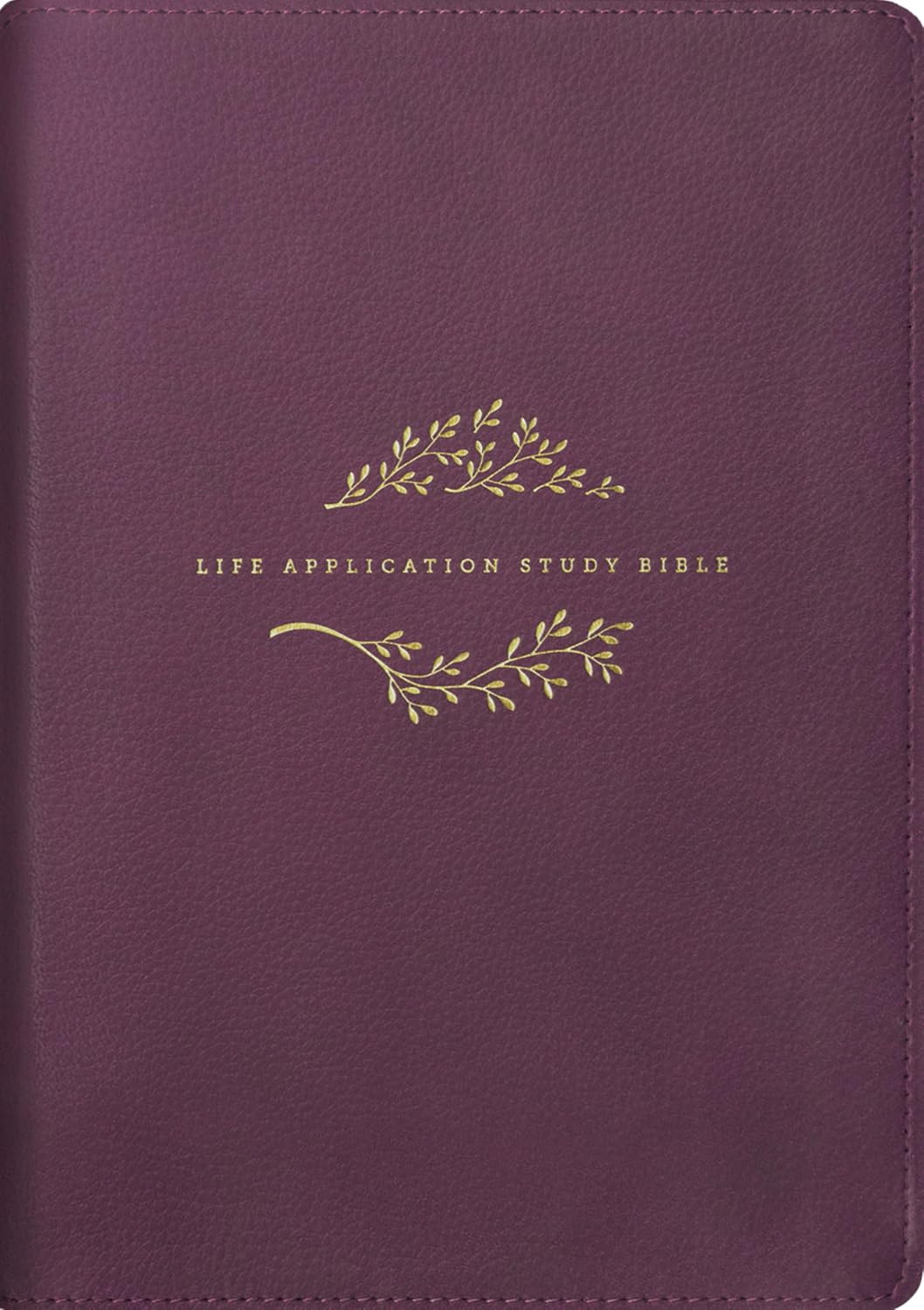 Detalle de Tyndale NLT Life Application Study Bible, Third Edition, Purple LeatherLike, Red Letter