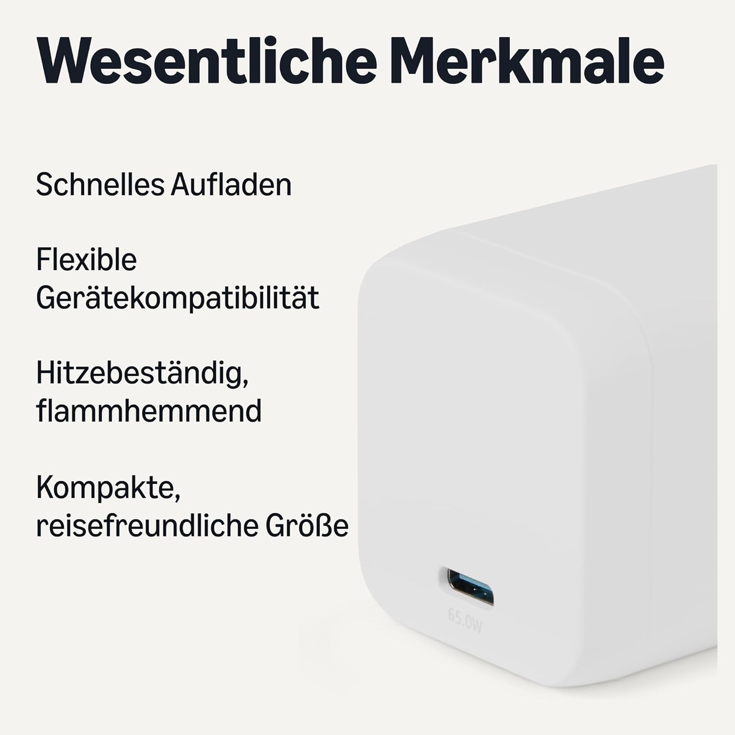 Thumbnail 1 de Amazon Basics USB-C Wandladegerät 65W Nano-GaN