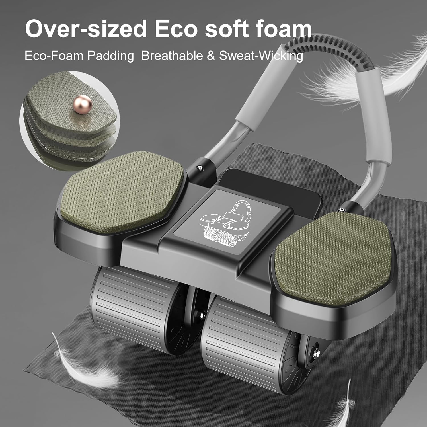 Thumbnail 3 de Ab Roller Wheel 4-Wheel Core Trainer