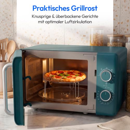 Thumbnail 6 de MEDION Retro Mikrowelle mit Grill – 20 Liter, petrol, kompakt
