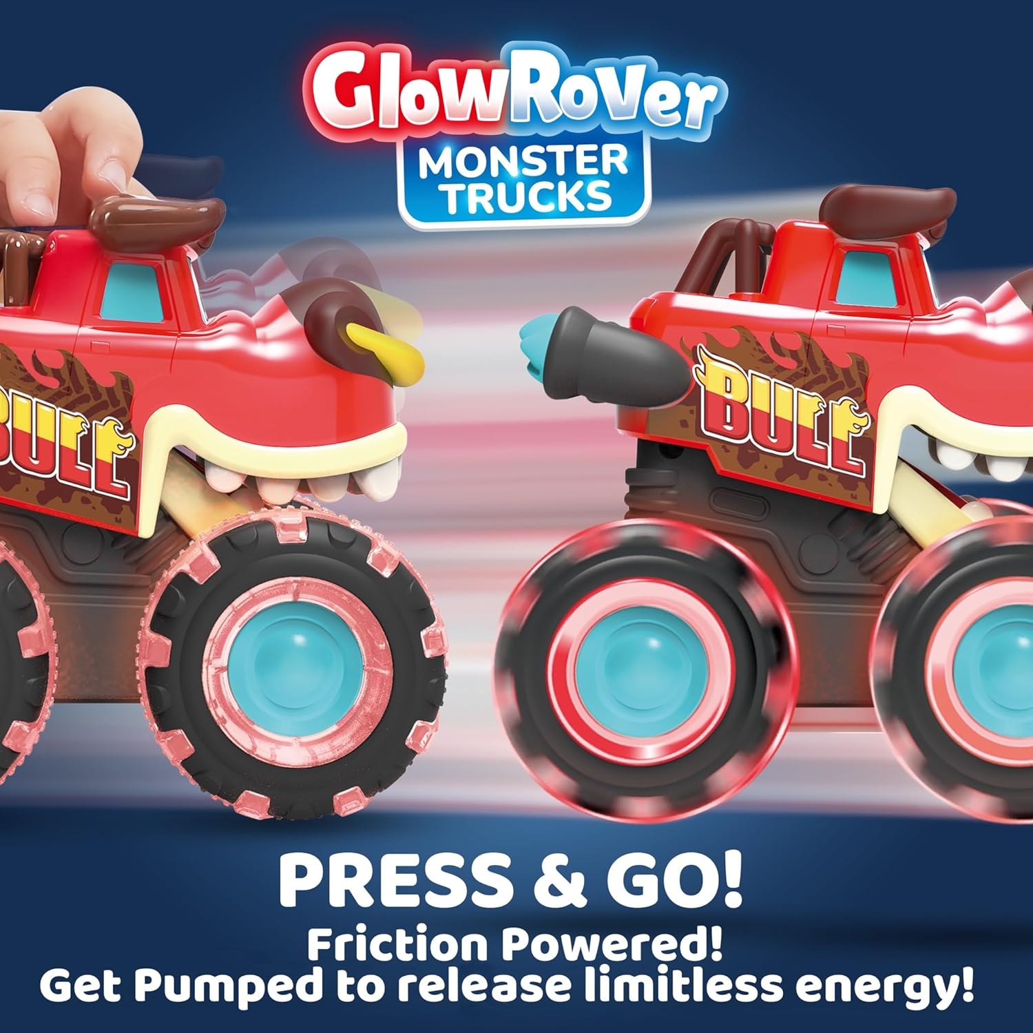 Detalle de JOYIN Monster Treads Lightning Wheels 3-pack motion-activated toy trucks 🚚
