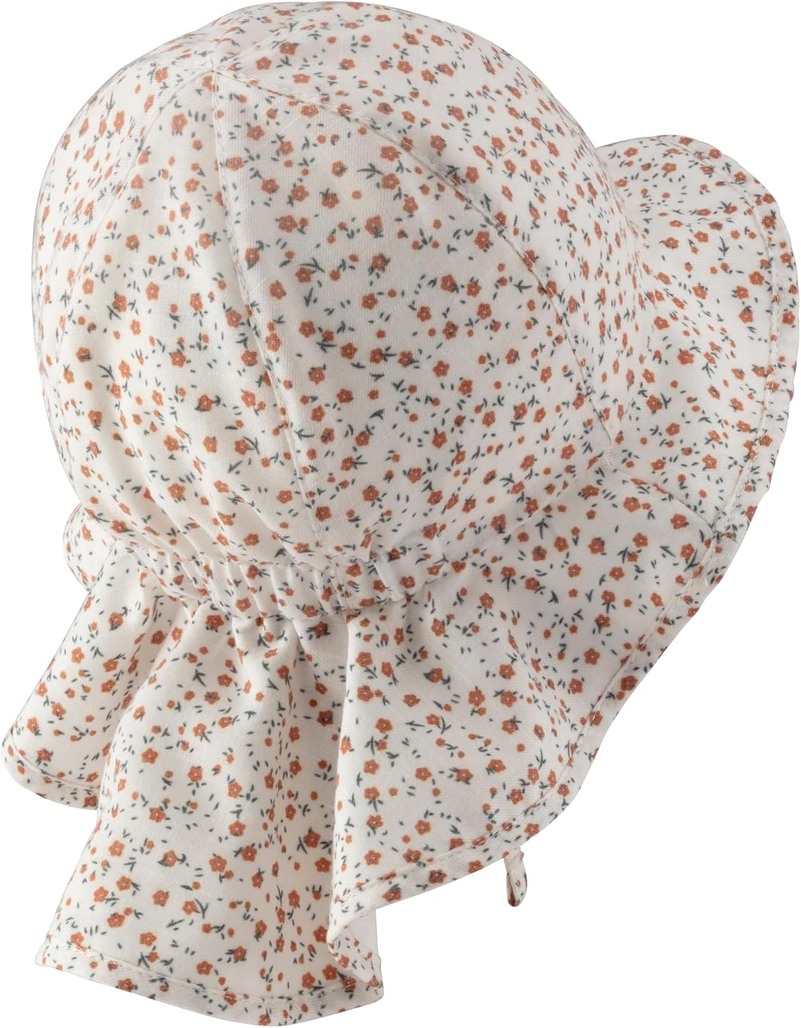 Detalle de Sterntaler Mädchen Sonnenhut Millefleurs – Sonnenhut mit Millefleurs Muster, Nackenschutz und Bio-Batist