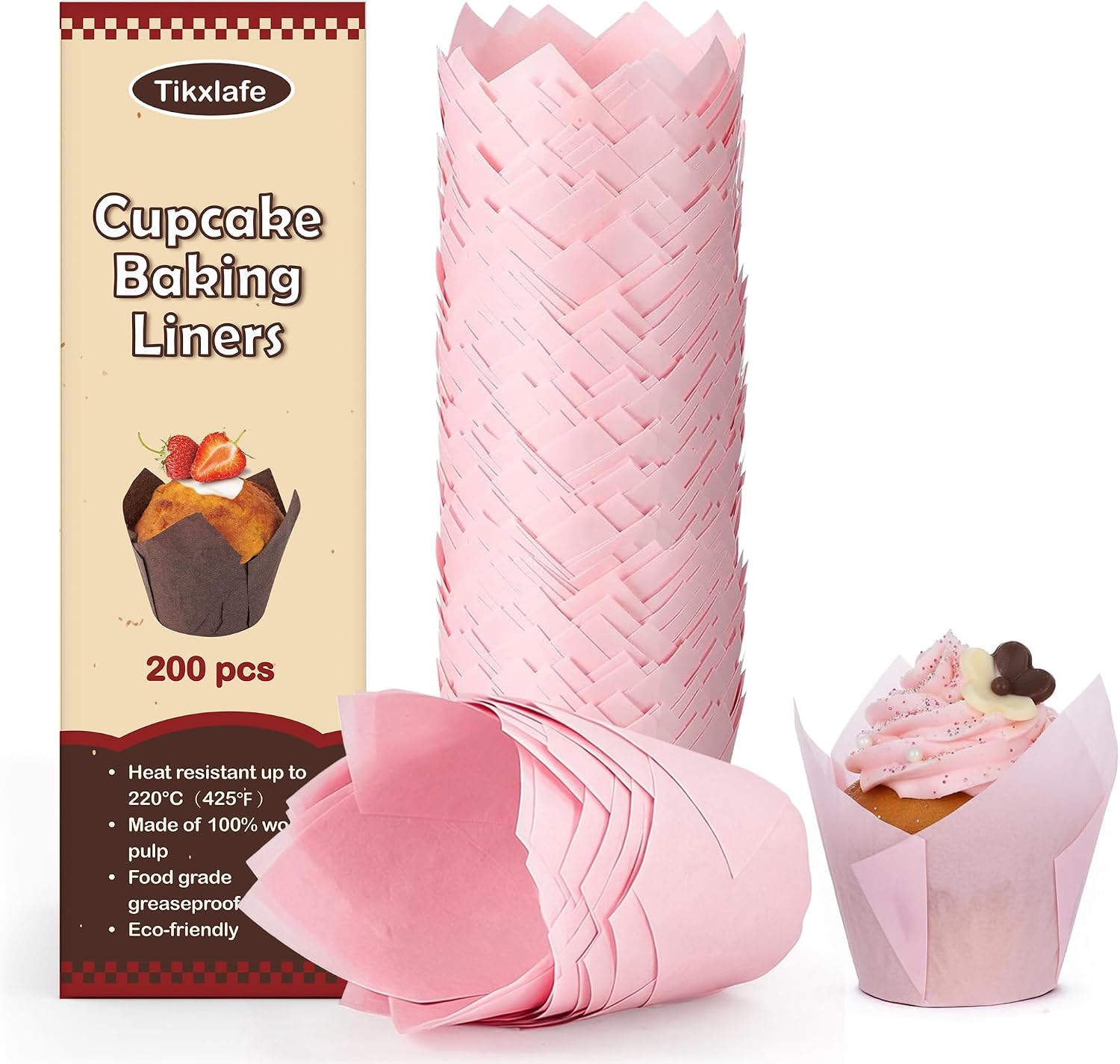 Thumbnail 6 de Tikxlafe Tulip Cupcake Liners, Unbleached Paper