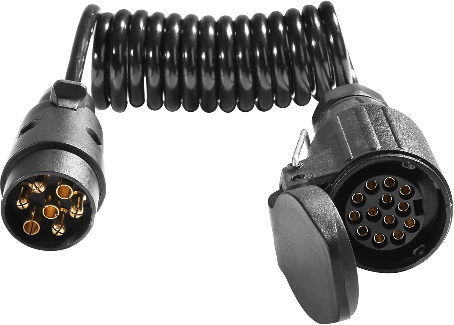 Thumbnail 6 de ETUKER Trailer Extension Coiled Cable 7pin Caravan Extension Lead 1.8M