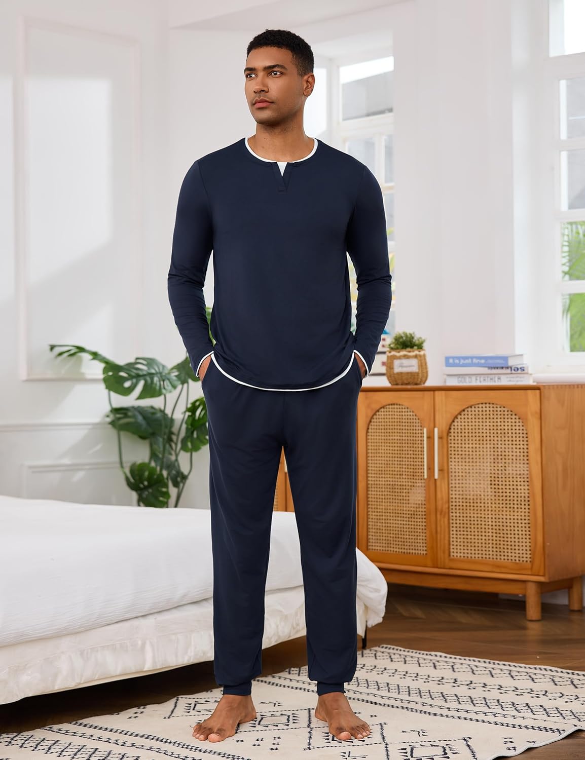 Thumbnail 3 de Jahetuul Pijama Hombre Invierno Algodón