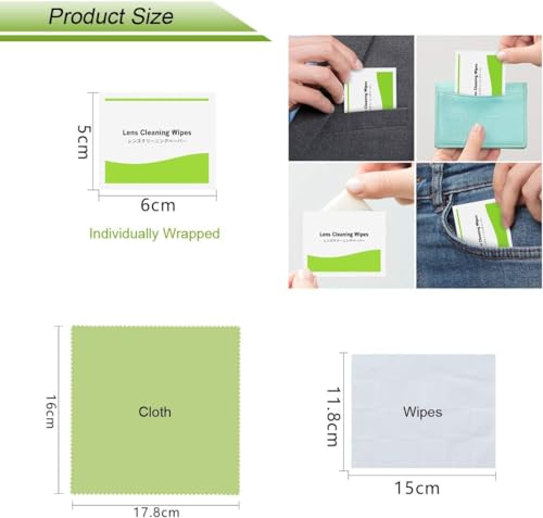 Detalle de EOTW 120 Lens Cleaning Wipes: Handy, Individually Wrapped Screen Cleaners