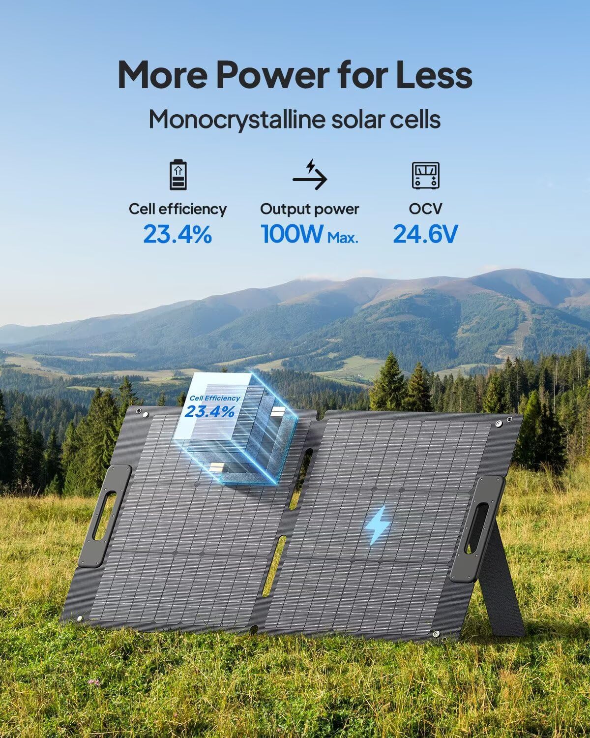 Thumbnail 1 de BLUETTI 100W Foldable Solar Panel for EB3A/AC2A and More