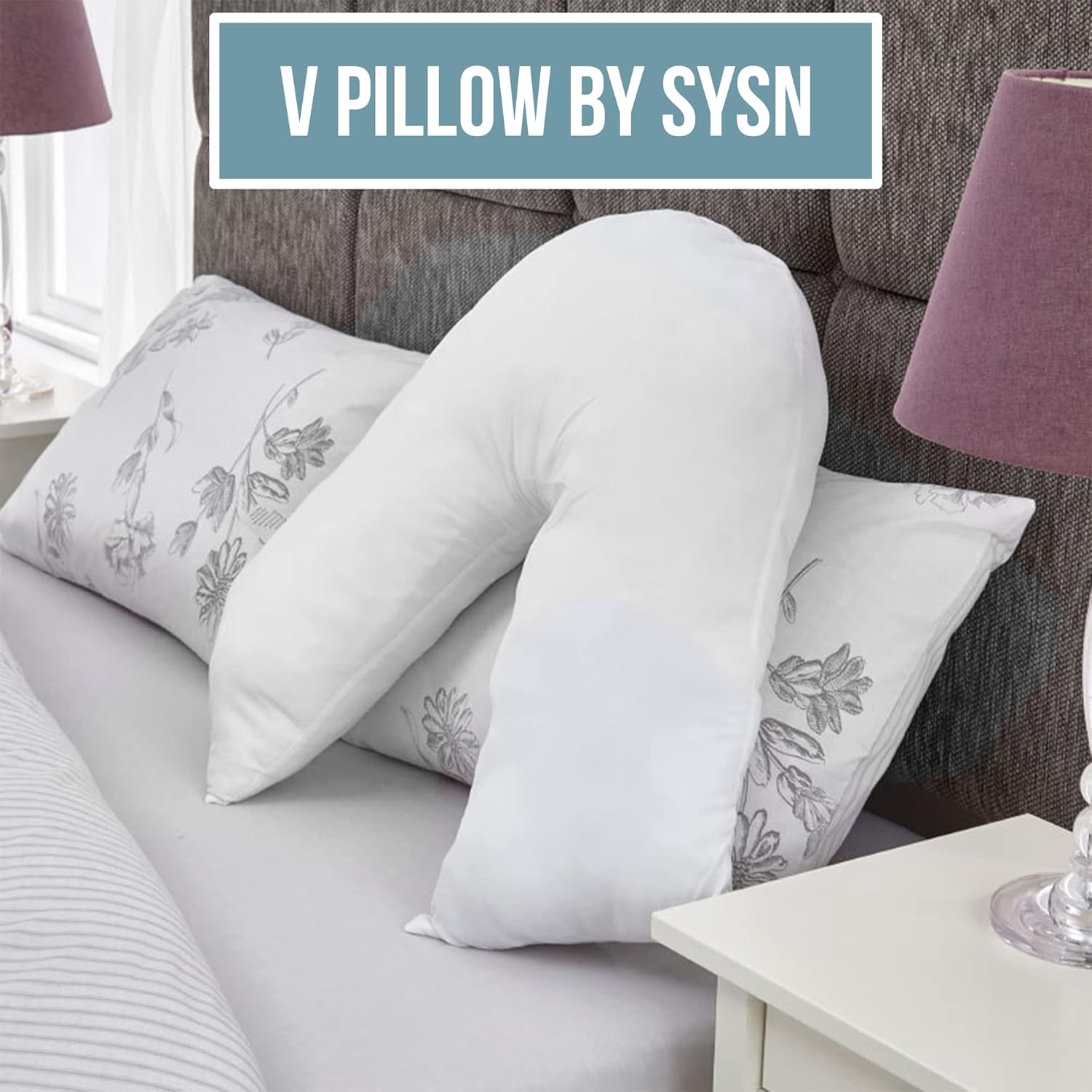 Thumbnail 3 de SYSN V Shaped Triangle Pregnancy Pillow with Cover – Orthopaedic Support for Neck and Back