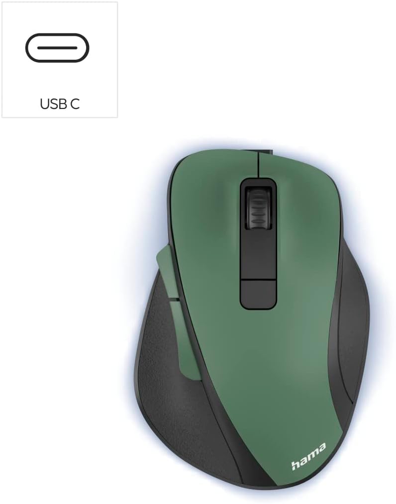 Thumbnail 1 de Hama MW-500 Recharge ergonomic wireless mouse (2.4 GHz, 6 buttons, 800/1200/1600 dpi) – Forest