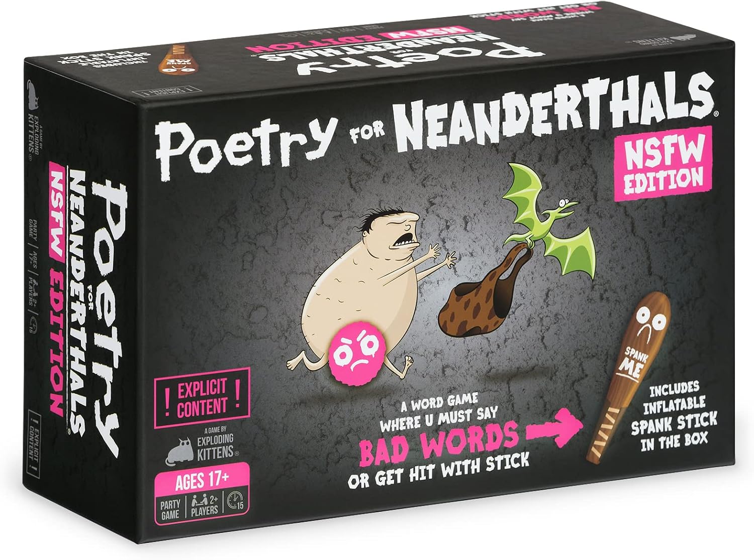 Detalle de Exploding Kittens - Poetry for Neanderthals NSFW Edition: il party game per adulti e adolescenti, con stile unico