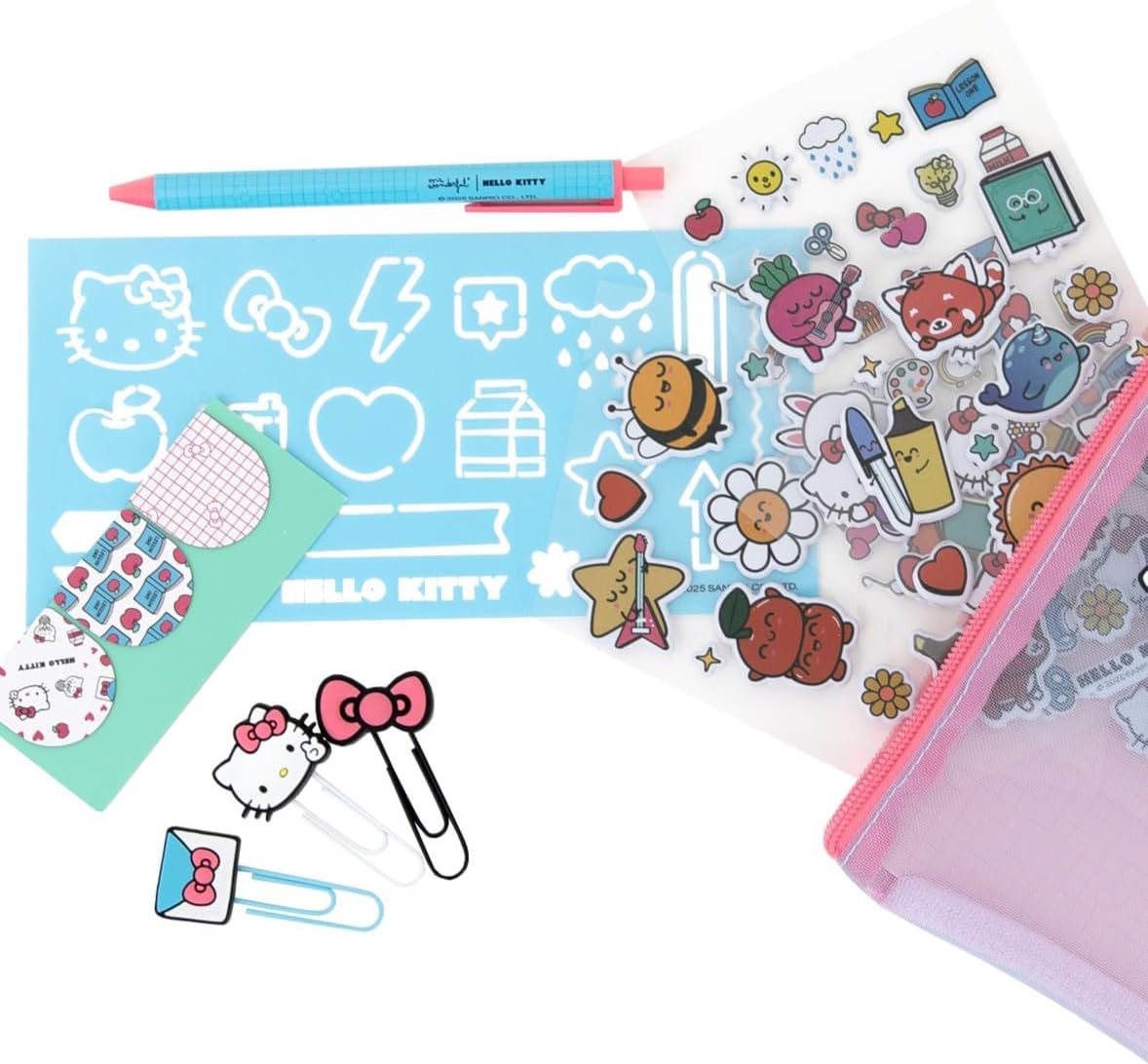 Detalle de Mr. Wonderful – Set d'écriture Hello Kitty: carnet + accessoirs pour la prise de notes joyeuse