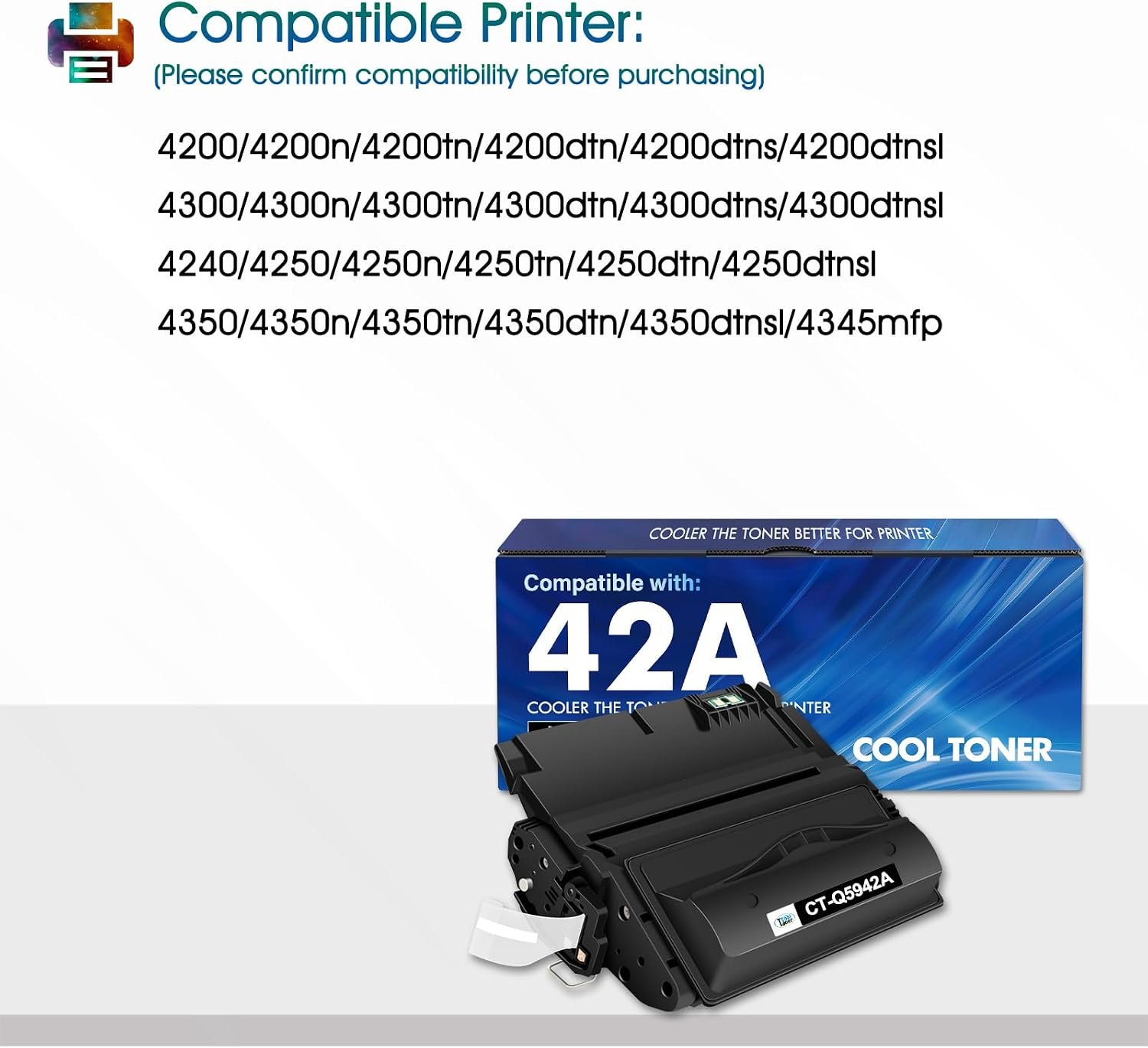 Detalle de HP-Compatible Black Toner Cartridge Q5942A