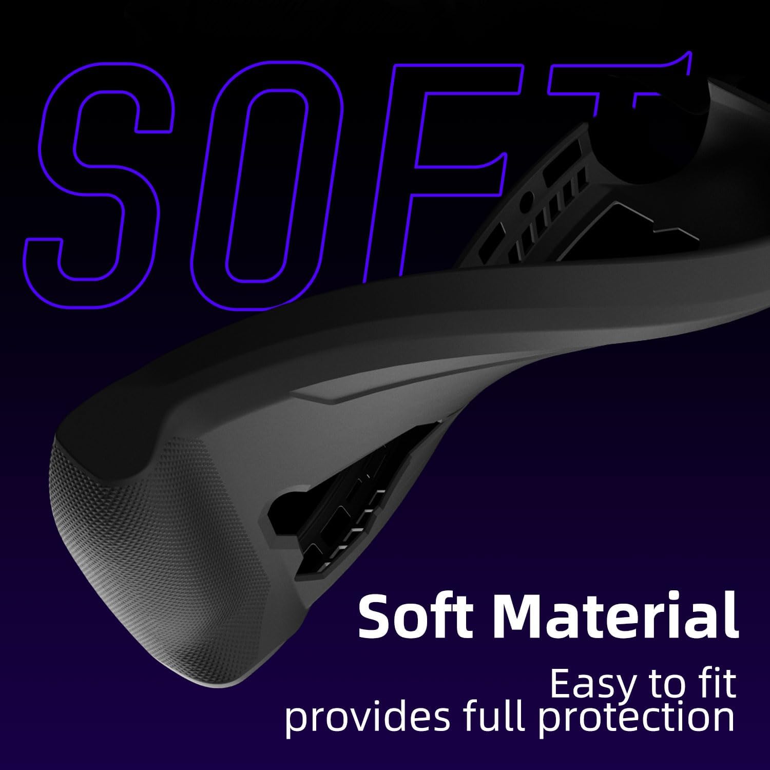 Detalle de Skull & Co. GripCase Ally für ROG Ally X – Soft Case mit Texturgrip, Standfunktion und Schutz in Galactic Purple