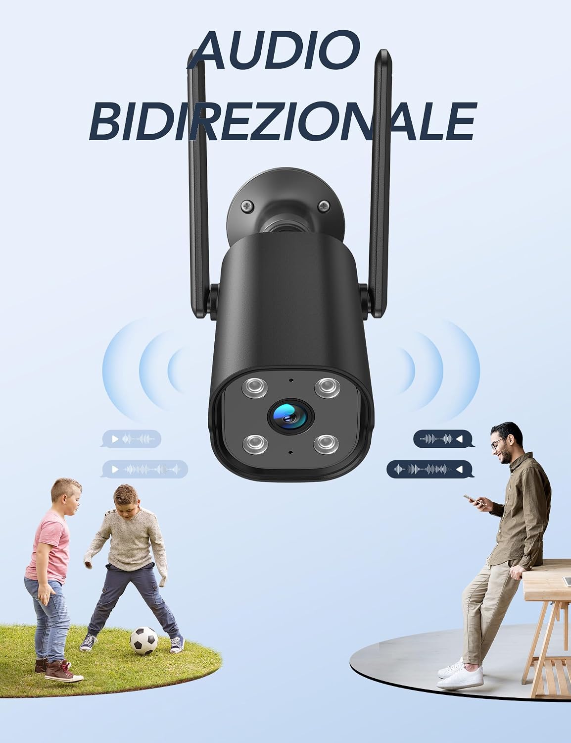 Detalle de GNCC Kit 2 telecamere Wi‑Fi 2,4 GHz