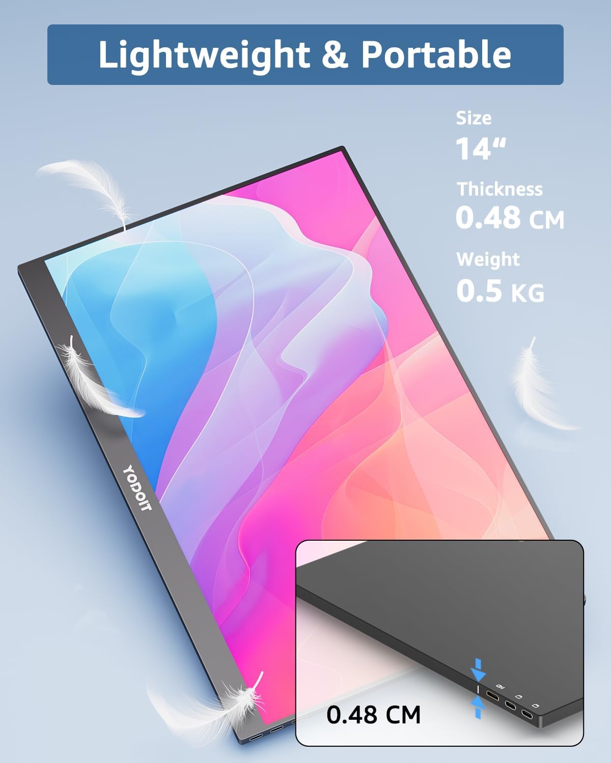 Thumbnail 1 de Yodoit Portable Monitor 14" – 1080p IPS Second Screen for versatile on-the-go setups