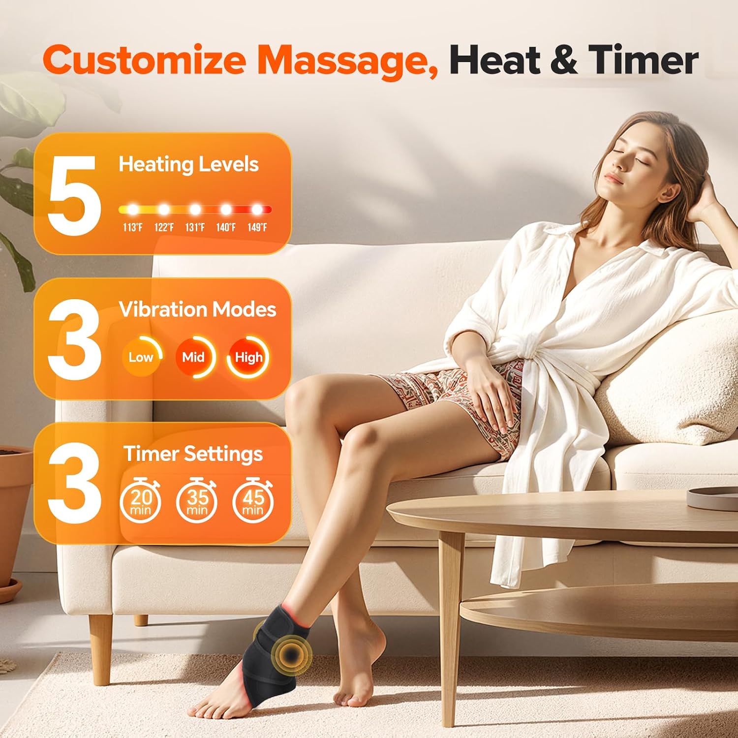 Detalle 1 de Neuropathy Foot Massager, 11.22-Inch Strap